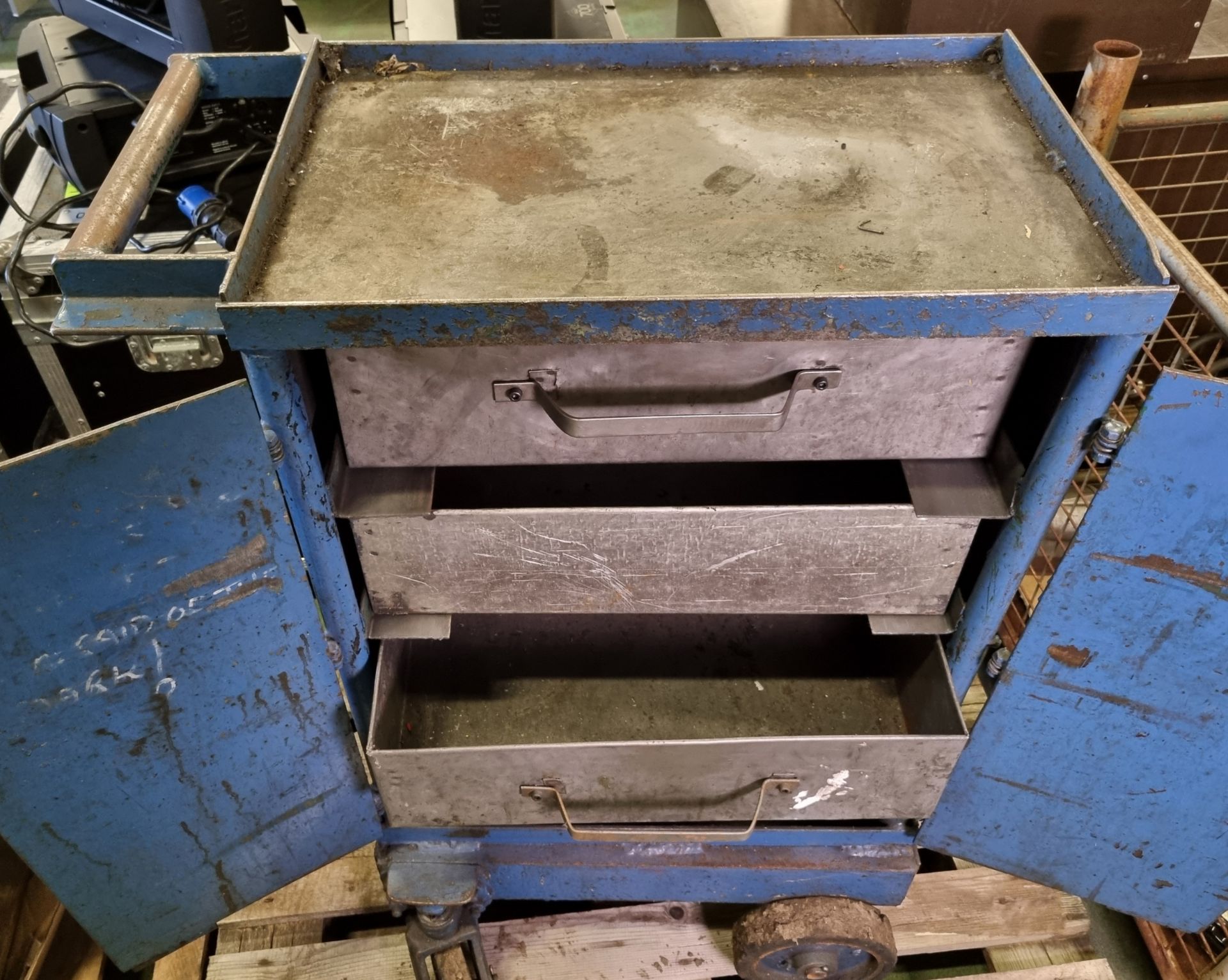 Blue mobile tool trolley - W 770 x D 400 x H 1090mm - Image 5 of 5