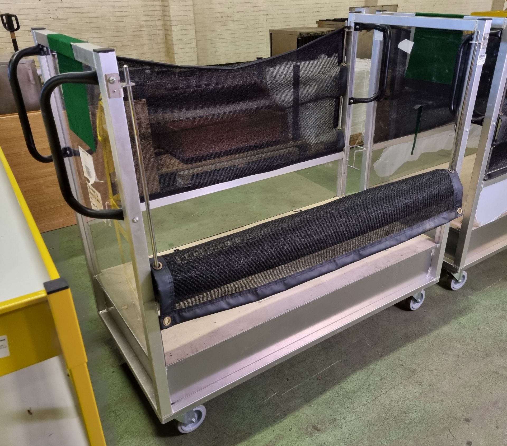 Metal trolley with mesh curtains - W 1500 x D 750 x H 1400mm - Image 4 of 4