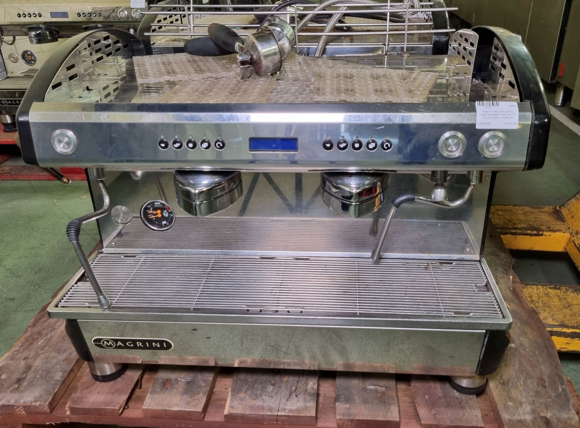 Magrini Life 2 two group coffee espresso machine - W 720 x D 500 x H 520 mm
