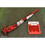 Hi-Lift HL-485 4 ft red lift jack with plastic base plate - max load 2113 kg