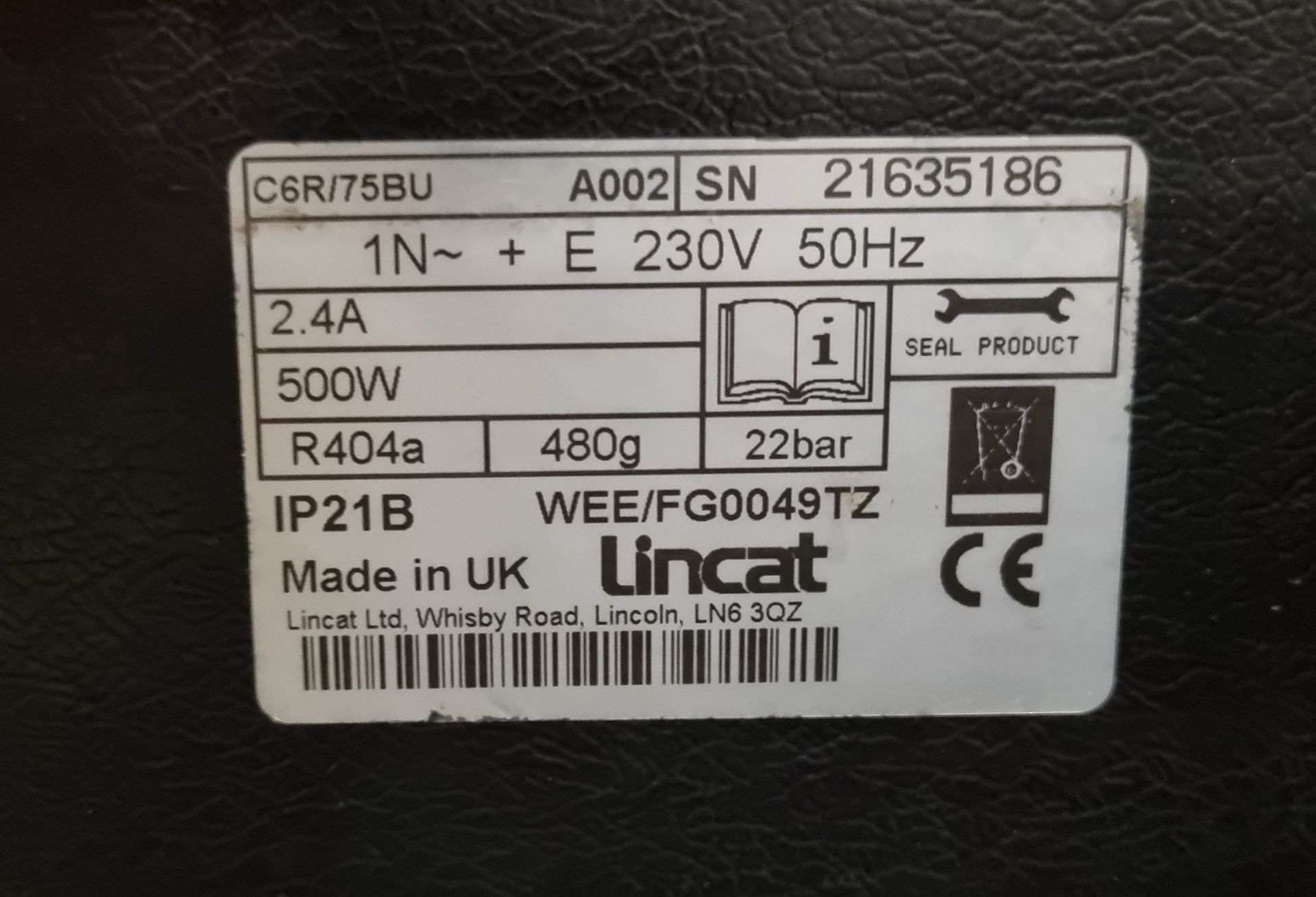 Lincat C6R/75BU chilled display unit - W 750 x D 650 x H 1040mm - Image 4 of 4