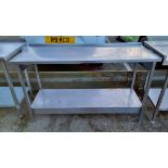 Stainless steel preparation table - W 1500 x D 600 x H 880 mm