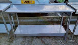 Stainless steel preparation table - W 1500 x D 600 x H 880 mm