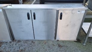 Stainless steel 3 door wall cabinet - L 1450 x W 350 x H 750mm