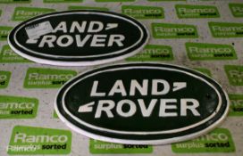 2x Land Rover signs