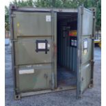 10 Foot shipping container - with external power hook up - see pictures for condition