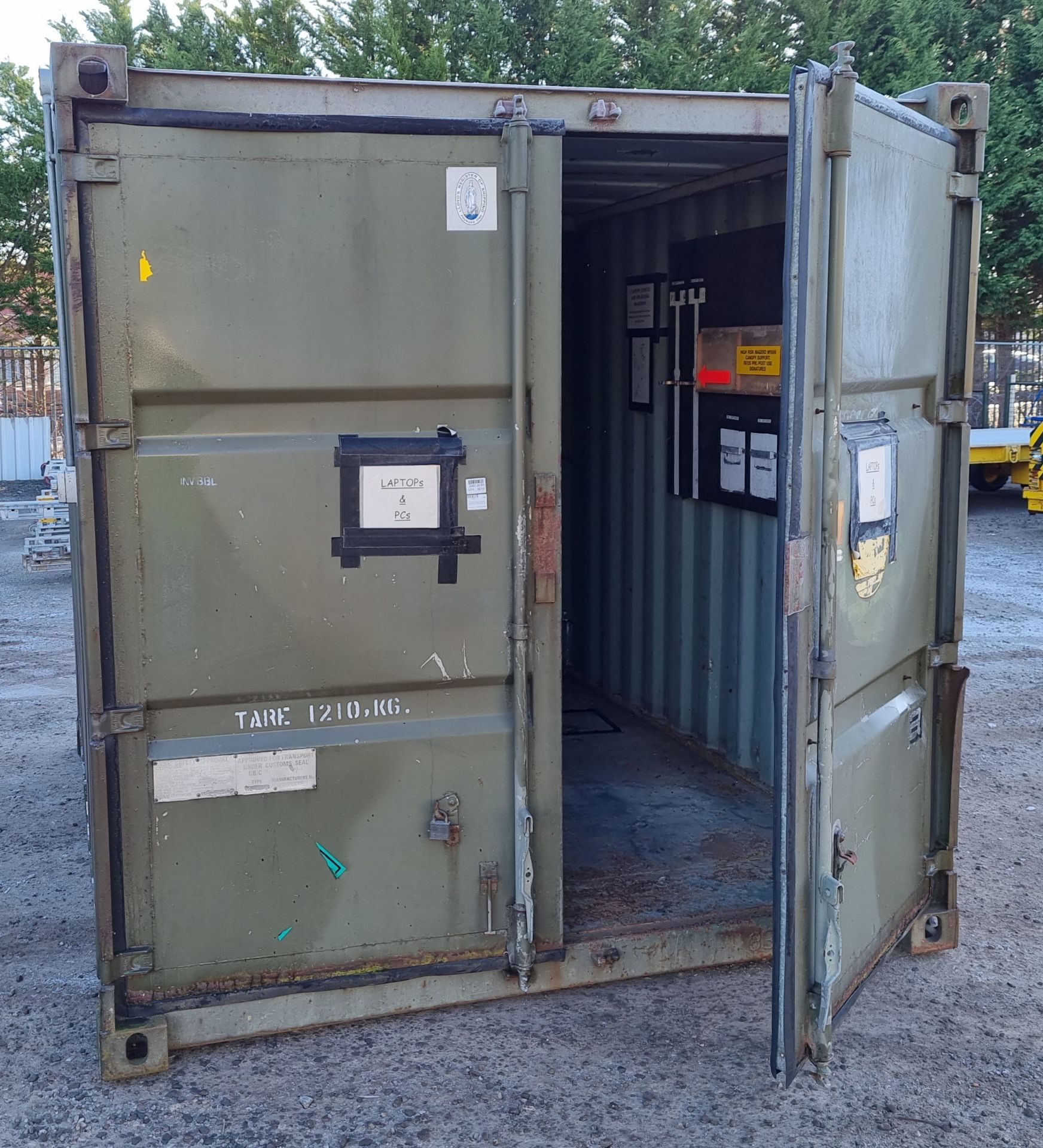 10 Foot shipping container - with external power hook up - see pictures for condition