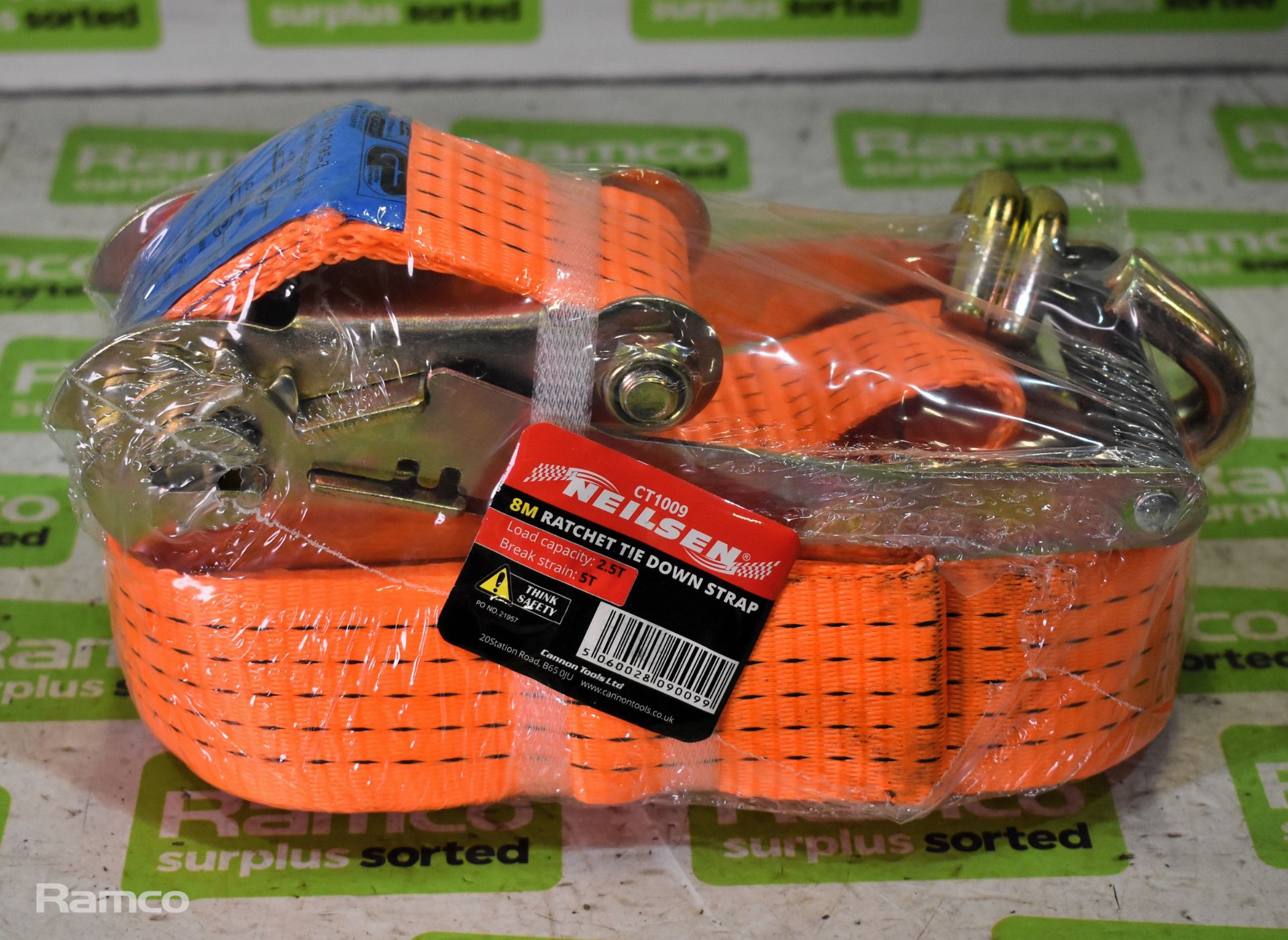 3x 16 piece combination stubby spanner sets, 5x medium ratchet straps, 6x Neilsen 8m ratchet straps - Image 3 of 8