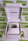 Pulsar PXD 433 PO analogue wrist watch with case