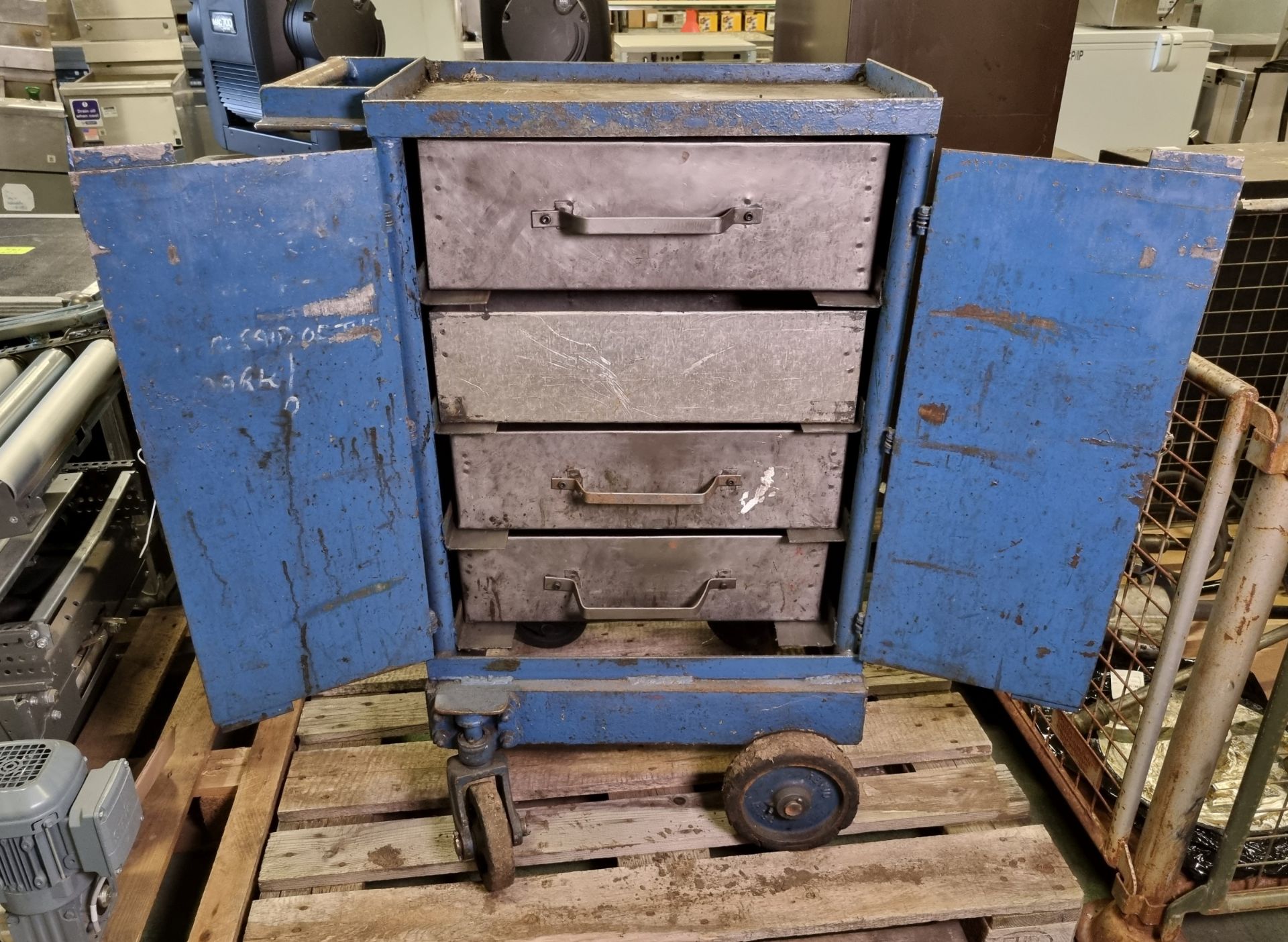 Blue mobile tool trolley - W 770 x D 400 x H 1090mm - Image 3 of 5
