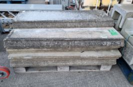 9x Concrete slabs - L 1200 x W 440 x H 90mm