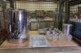 Catering equipment - hot water urns, mandolins, glass juice jugs