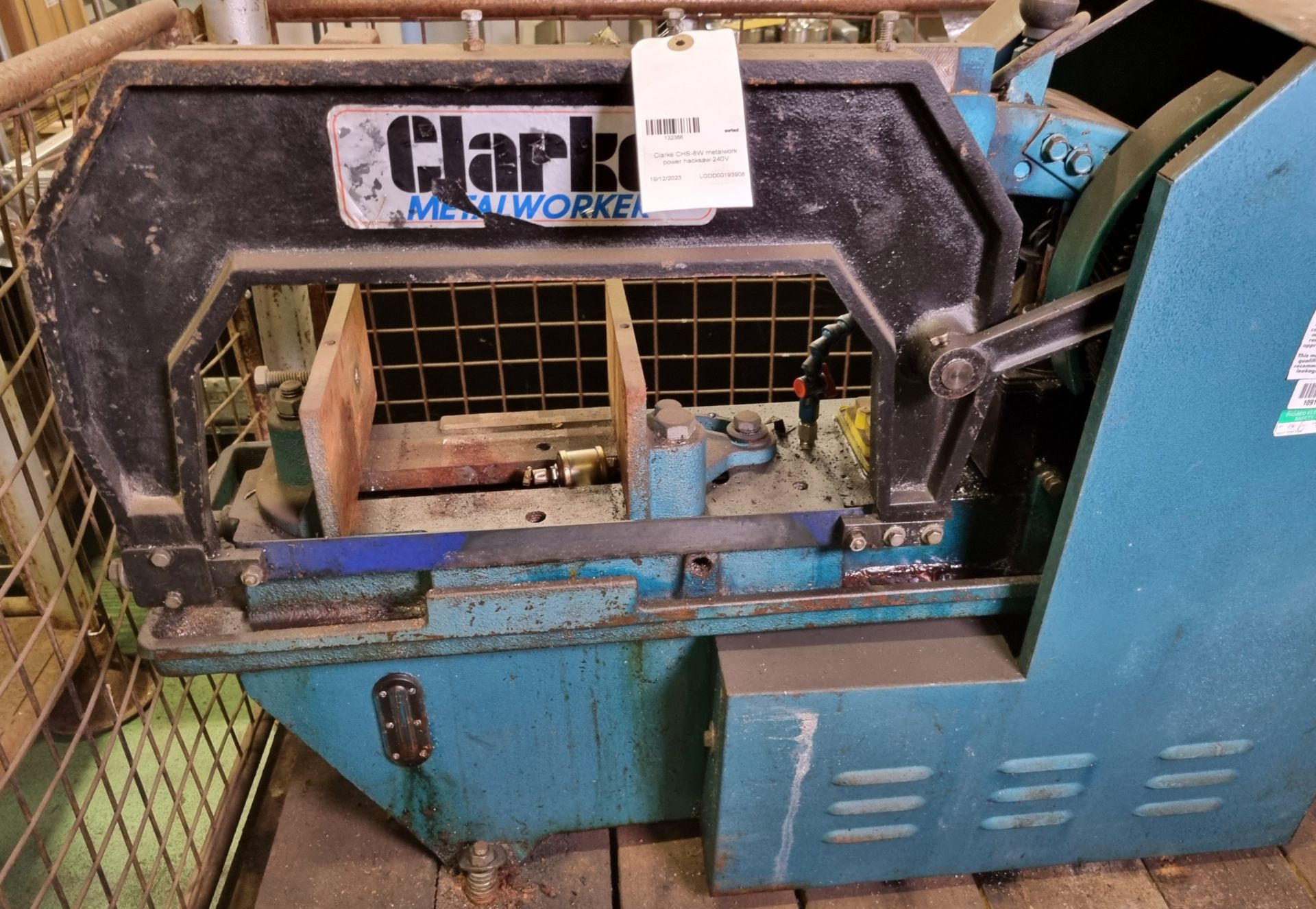 Clarke CHS-8W metalwork power hacksaw 240V - Image 4 of 7