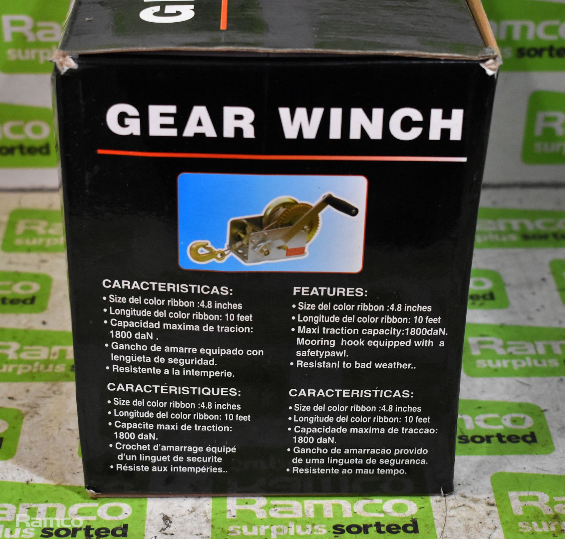 900kg Gear winch - unbranded - Image 4 of 4