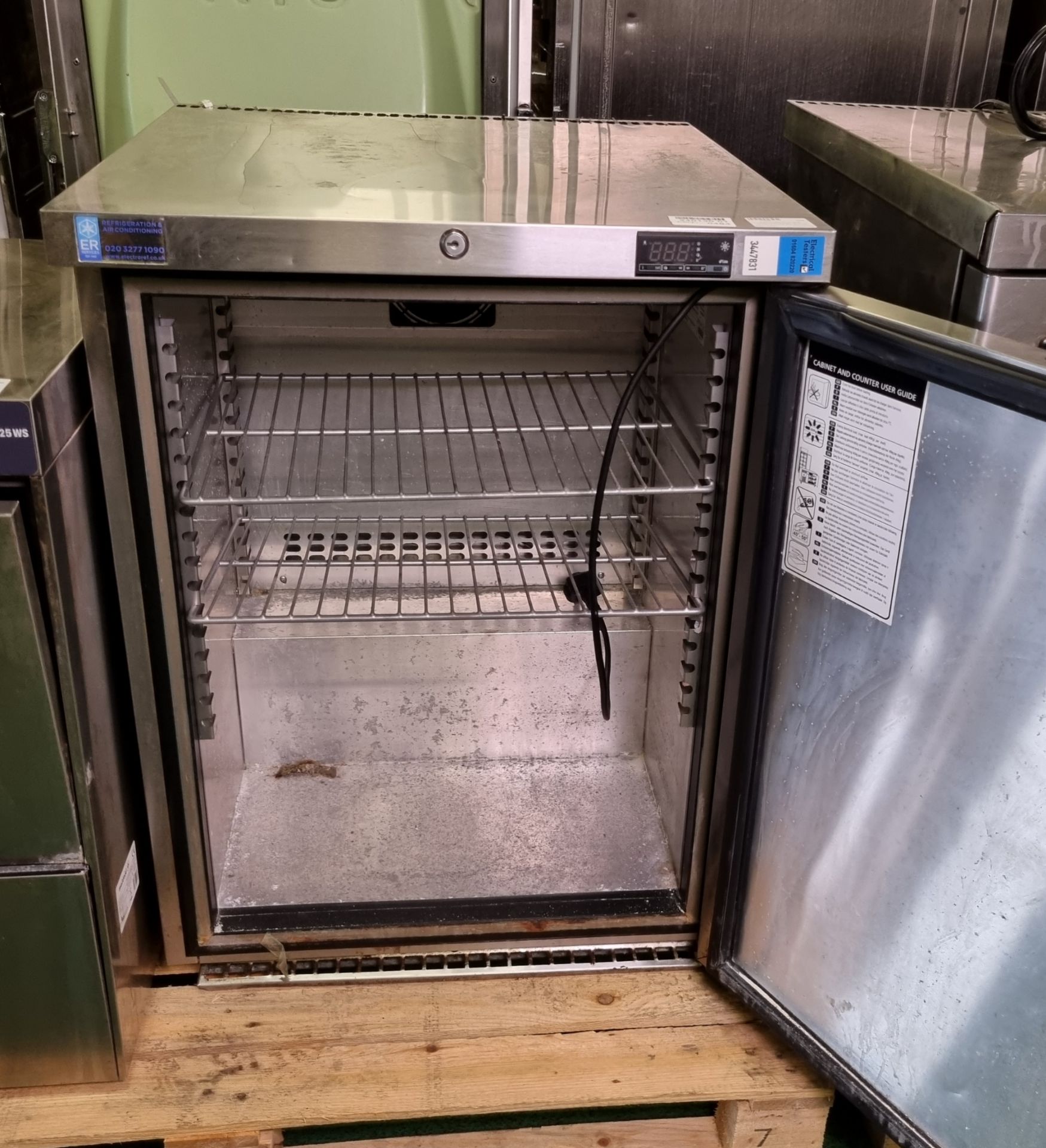 Foster HR150-A stainless steel undercounter fridge, 73.1 ltr - W 600 x D 640 x H 810 mm - Bild 3 aus 4
