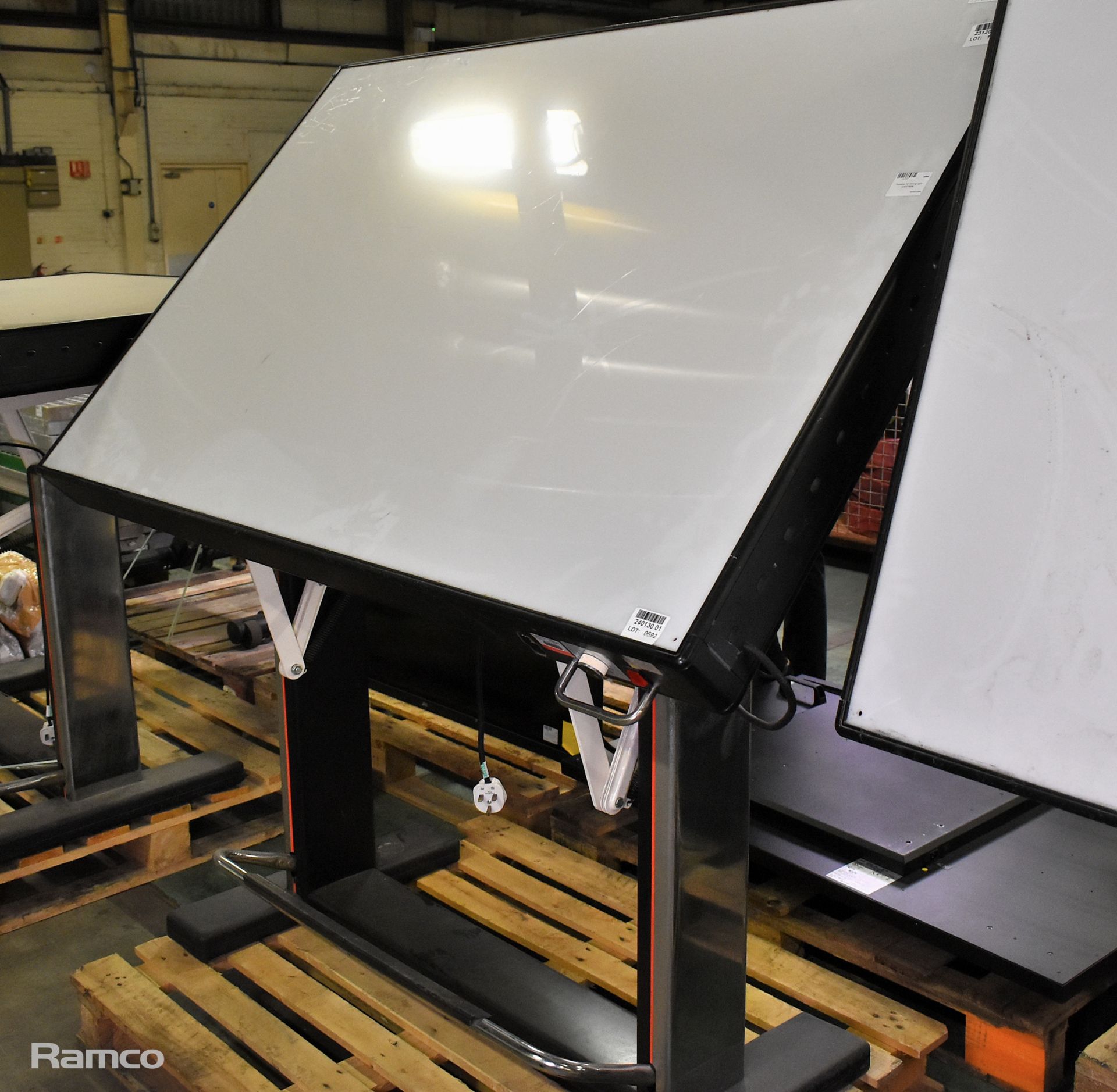 3x Portable 74 inch folding light board tables - Image 4 of 8