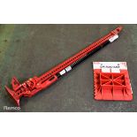 Hi-Lift HL-485 4 ft red lift jack with plastic base plate - max load 2113 kg