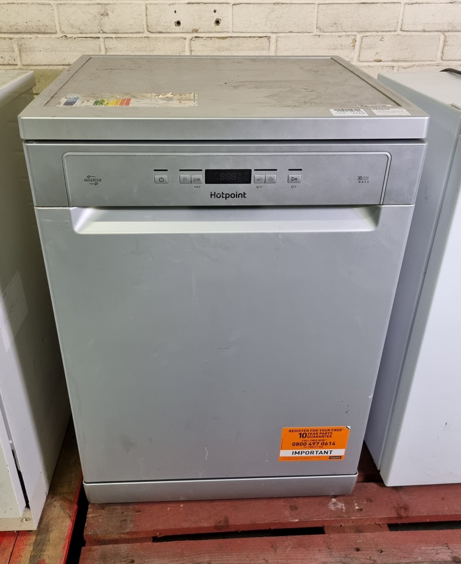 Hotpoint DWL-DEA 701-B front control undercounter dishwasher - W 600 x D 600 x H 850mm