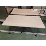 2x Vitra wooden desk -W 1600 x D 800 x H 730 mm, Wooden corner desk - W 1800 x D 1200