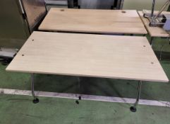 2x Vitra wooden desk -W 1600 x D 800 x H 730 mm, Wooden corner desk - W 1800 x D 1200