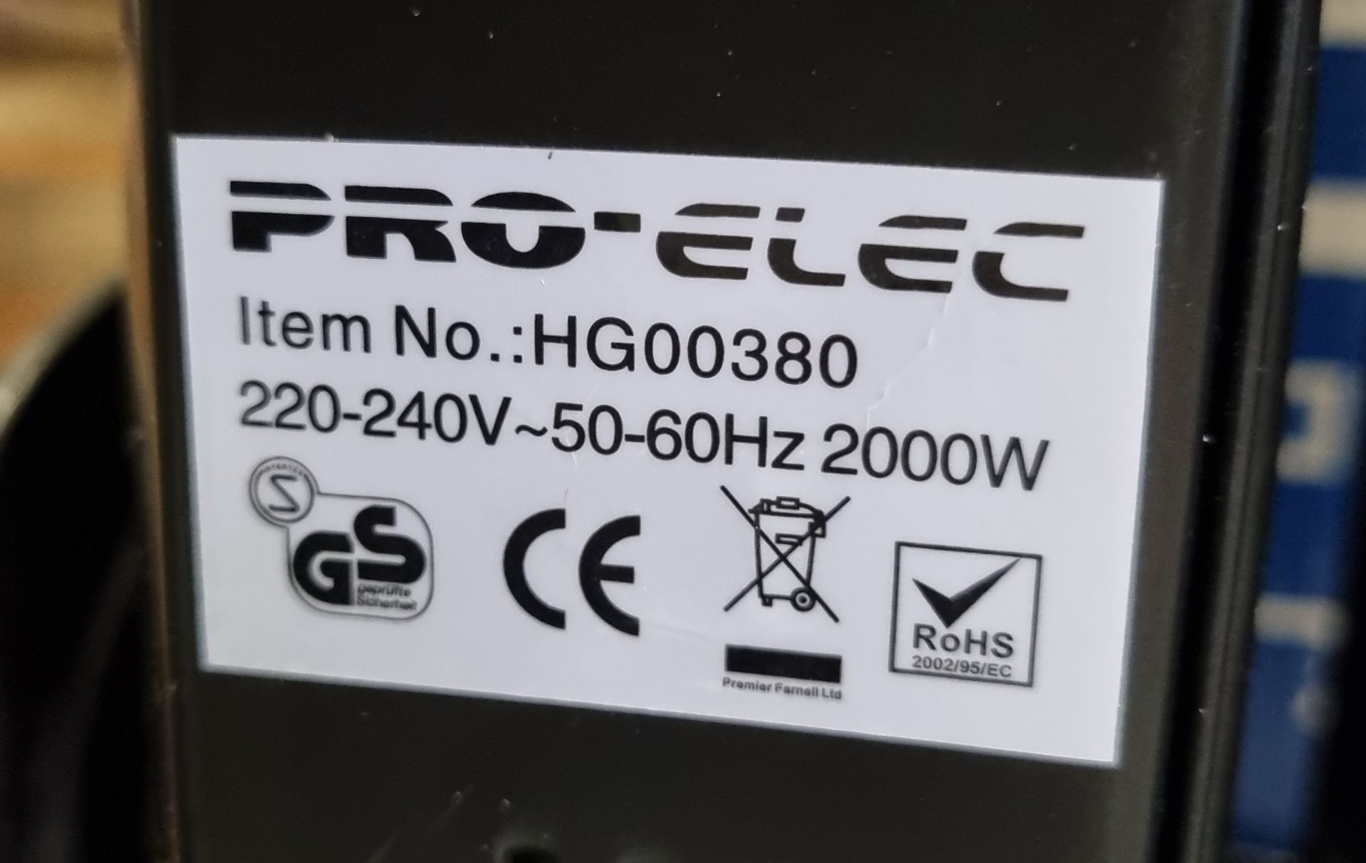 3x Pro-Elec Radiator heaters 2kW - black