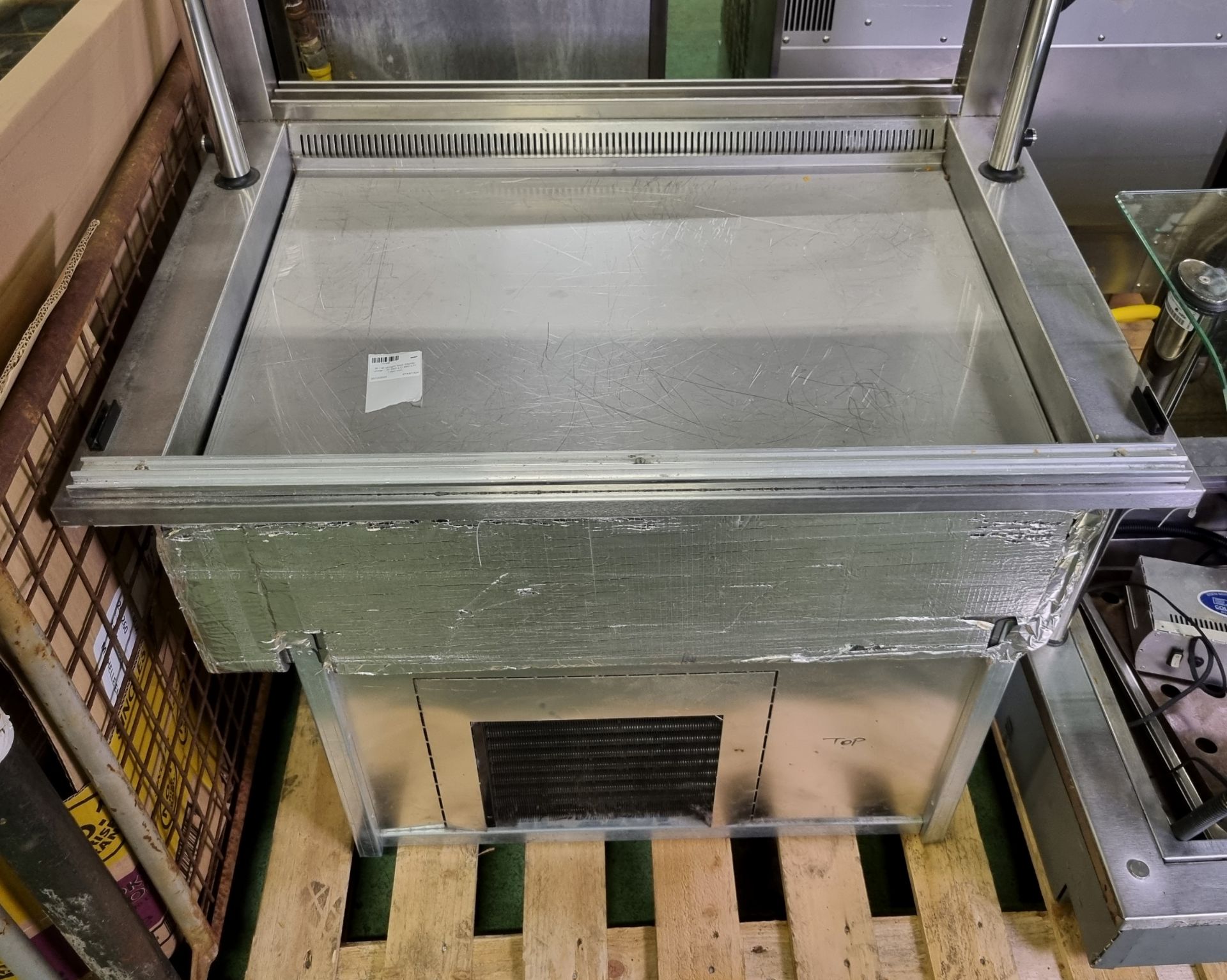 Stainless steel upright food display chiller - W 960 x D 690 x H 1490 mm - Bild 2 aus 4