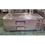 TRUE TRCB-52 stainless steel 2 drawer refrigerated chef base unit - W 1320 x D 820 x H 640 mm
