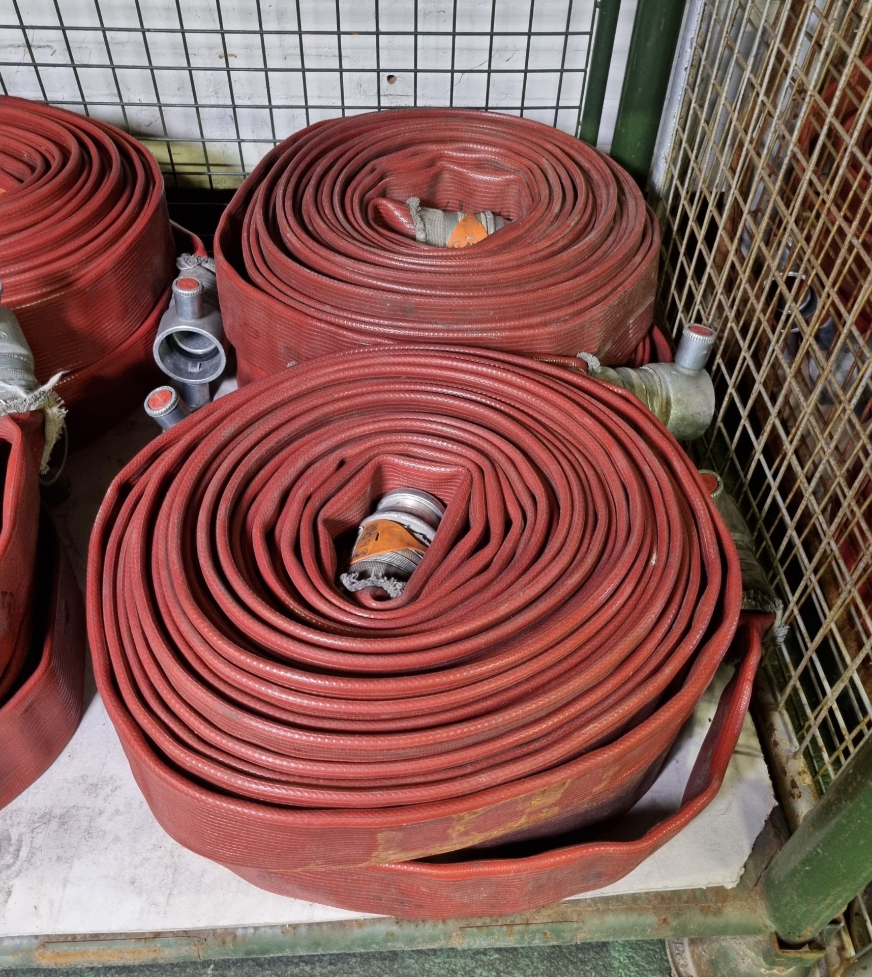 8x Angus Duraline 70mm lay flat hoses with couplings - approx 23 M in length - Image 3 of 4
