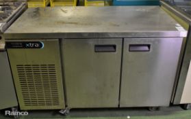 Foster XR2H Xtra 2 door refrigerated prep counter - W 1320 x D 700 x H 860mm - NO SHELVES