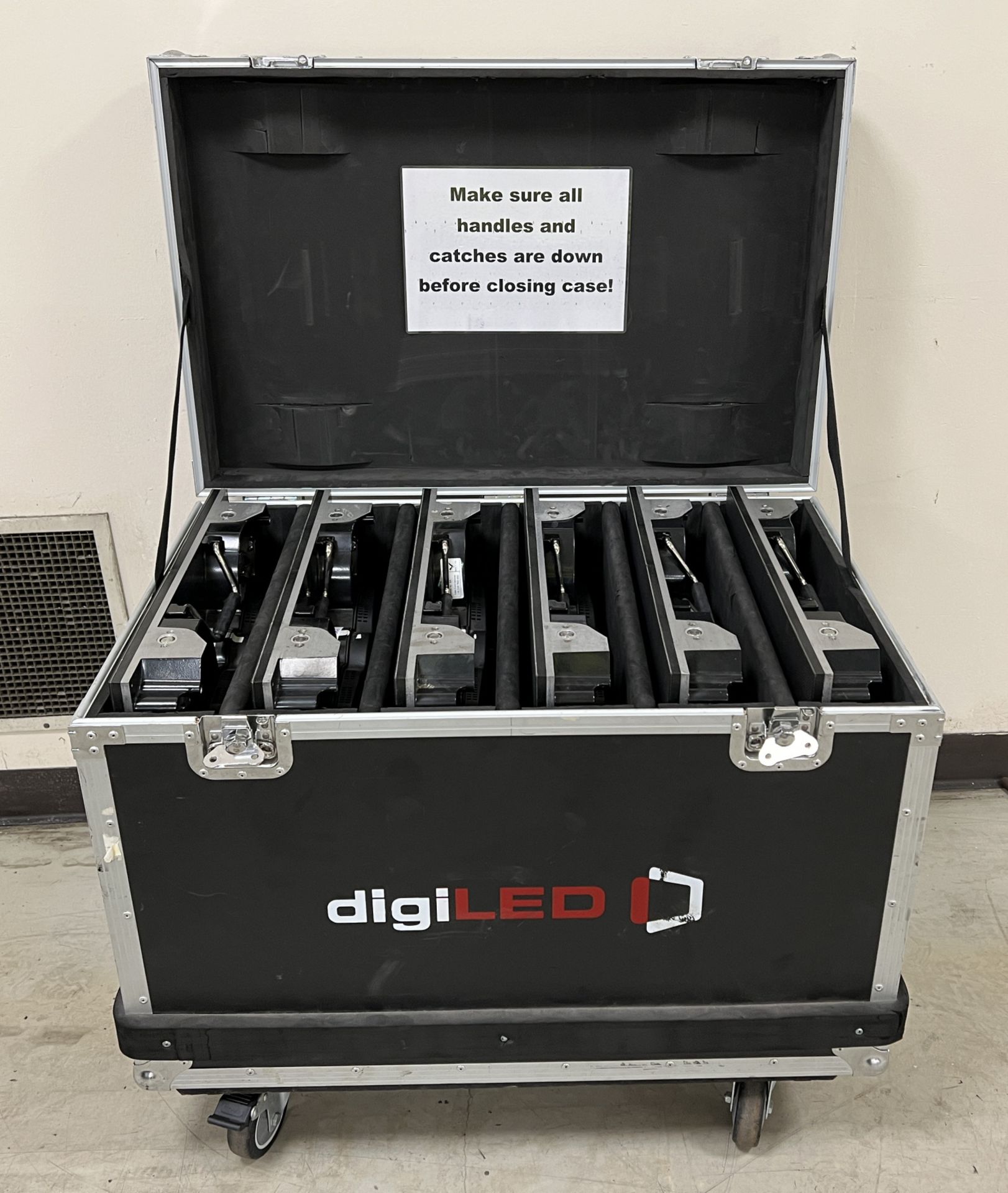 Digi LED HRI3900 kit - 120 LED tiles housed in 20 wheeled flight cases - see description for details - Image 110 of 196