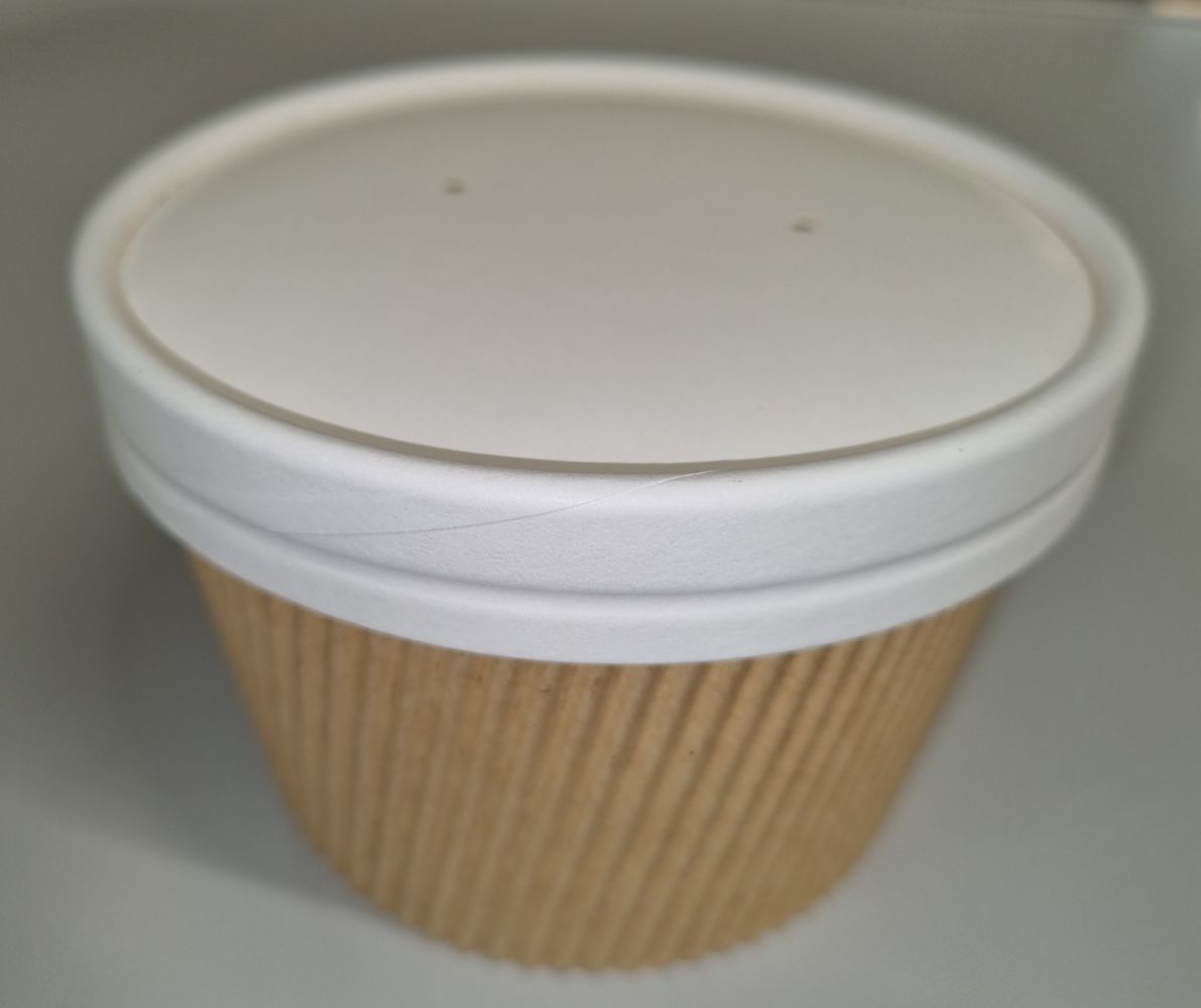 26 pallets of Savori Hot pot 16oz cardboard food tubs & 16oz cardboard lids - Ideal for food vendors, street food outlets, recyclable