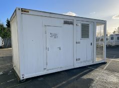 20ft insulated ISO container - L 4900mm + 1160mm caged section x W 2440mm x H approx 3100mm