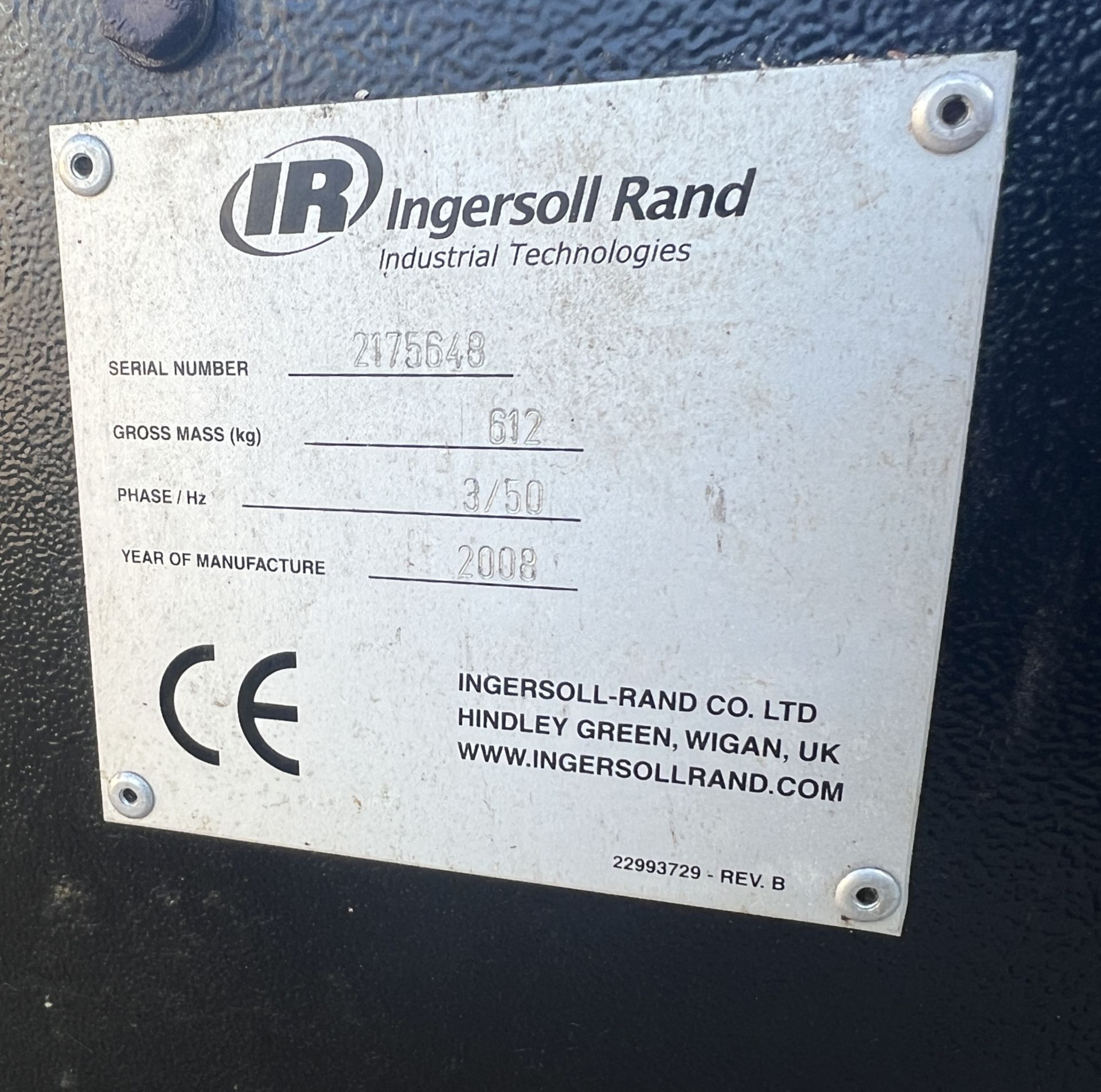 Ingersoll Rand IRN18K-CC compressor – 380-415V - 10bar – 2.66m3/min – W 1630 x D 725 – H 1290mm - Image 6 of 9