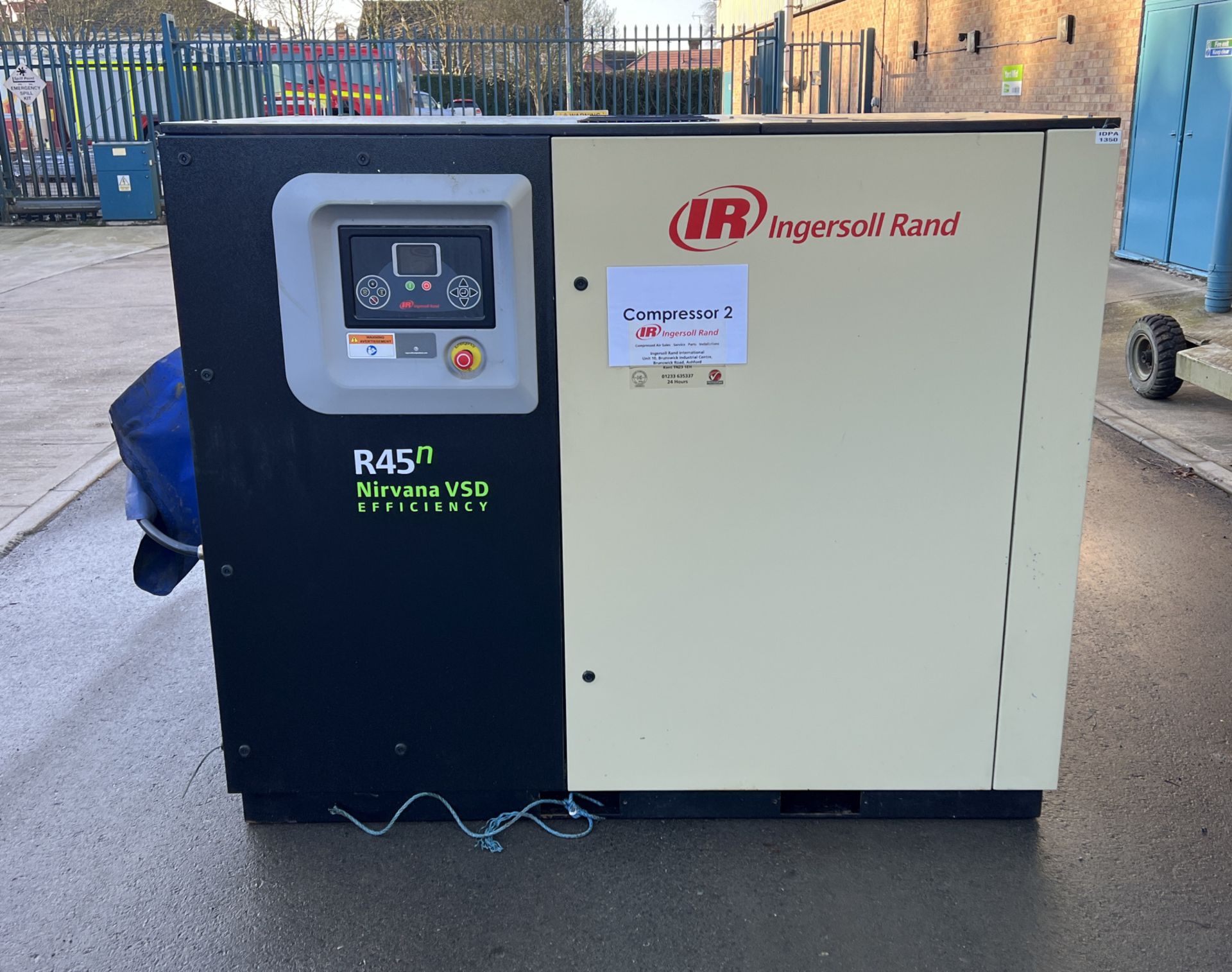 Ingersoll Rand R37-45n/R45n-A10 45 kW compressor – 2016 – W 1950 x D 1060 x H 1620mm - Image 2 of 18