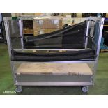 Metal trolley with mesh curtains - W 1500 x D 750 x H 1400mm