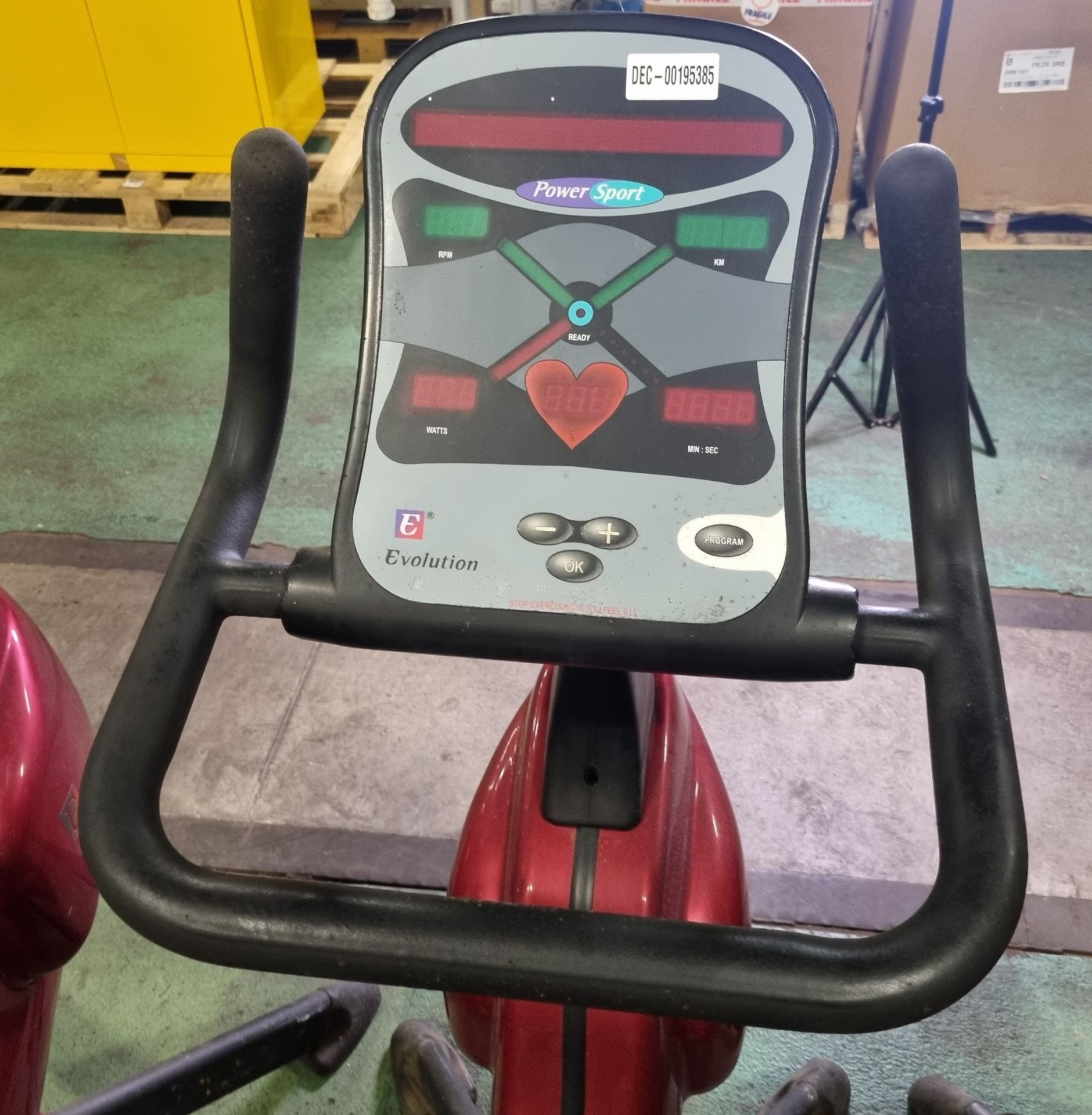 3x Power Sport Evolution spin bikes - W 1260 x D 620 x H 1440 mm - Image 10 of 12