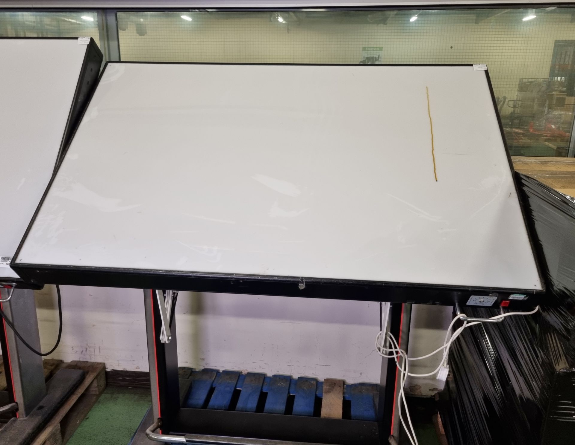 2x Portable 74 inch folding light board tables - Image 3 of 6