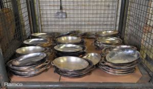61x EPNS Oval service dishes / covers - 11 inch