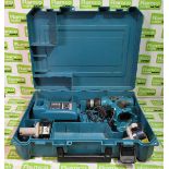 Makita 6317D cordless drill - DC1414F charger - 2 x 12V batteries - case