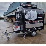 Omake single axle mobile catering trailer - 2018 - 750kg weight - W 3500 x D 2000 x H 3300 mm