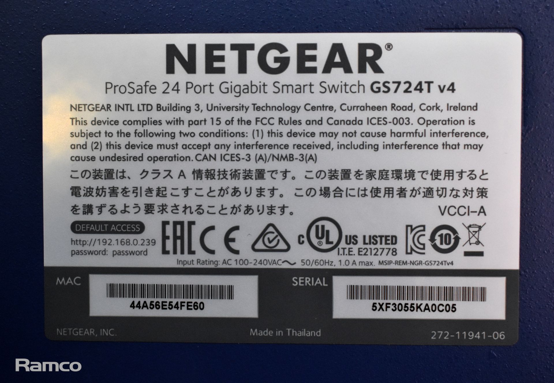 3x Netgear GS724T-400EUS 24 port GE smart gigabit network switches - Image 4 of 6