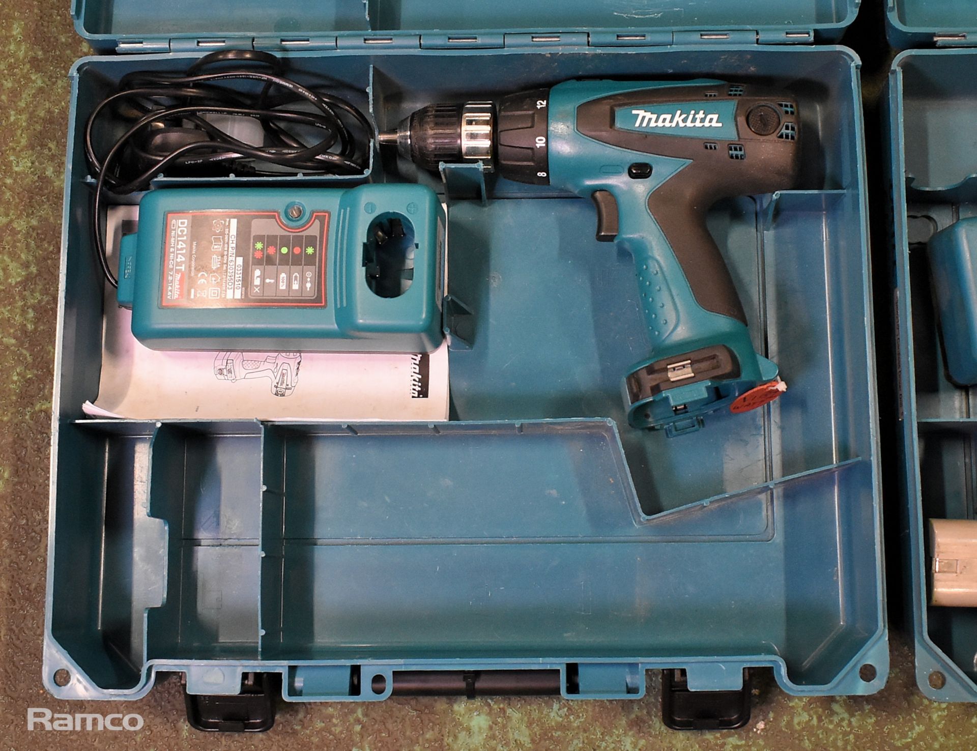 Makita 6317D cordless drill - DC1414F charger - 2 x 12V batteries - case, Makita 6317D drill - Bild 2 aus 7
