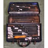 Multi piece tool kit in composite case - spanners, screwdrivers, hammer and punches