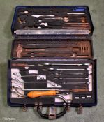 Multi piece tool kit in composite case - spanners, screwdrivers, hammer and punches