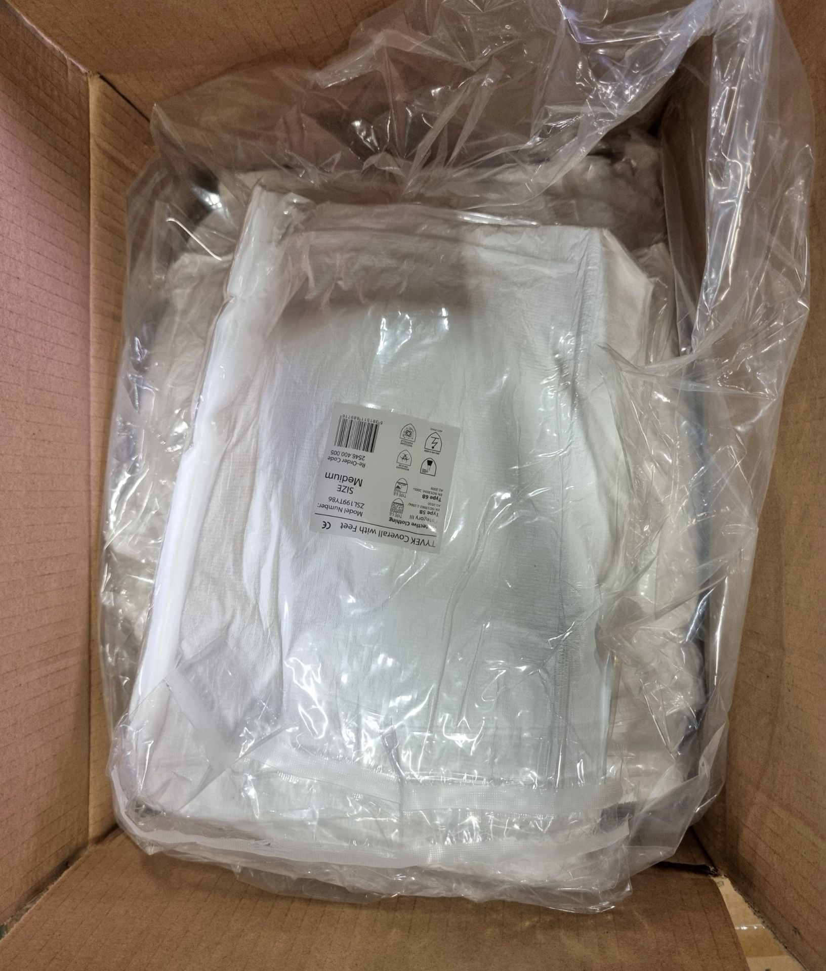 13x boxes of Tyvek medium hooded coverall with feet - 25 per box - Image 3 of 5