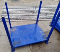 Metal pallet stillage - blue - L 1400 x W 1080 x H 1270mm