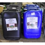 4x bottles of Creoseal's 20 litre 100% coal tar creosote