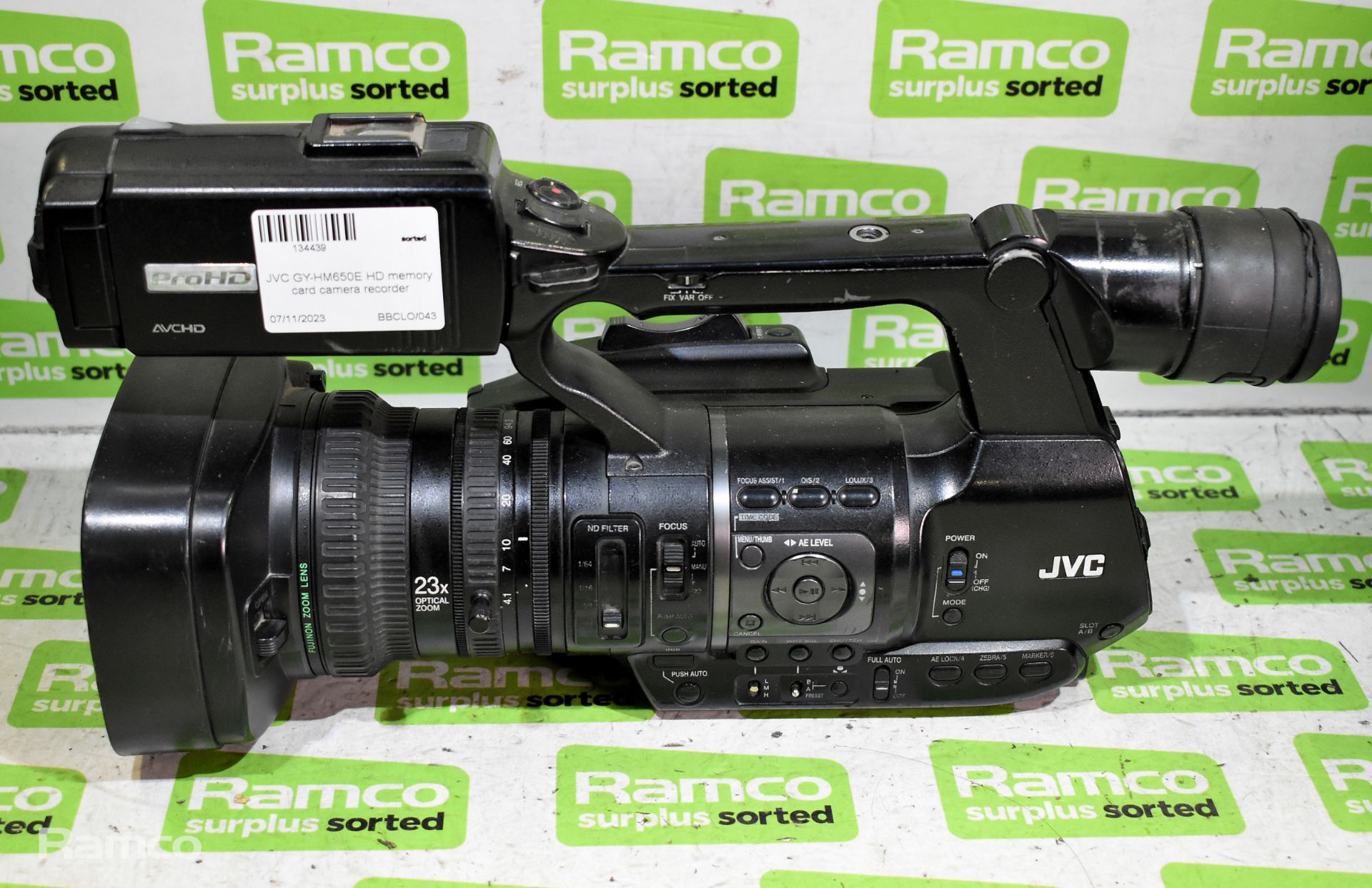 JVC GY-HM650E HD memory card camera recorder, Sony PMW-500 HD-XDCAM camcorder body - SPARES/REPAIRS - Image 2 of 21
