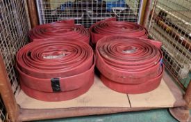 8x lengths of Angus Duraline 70mm lay flat hose with single coupling - approx 20m each