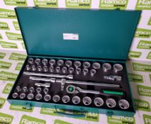 Stahlwille 50MA/39/6QR 45 piece 1/2 inch drive imperial and metric socket set